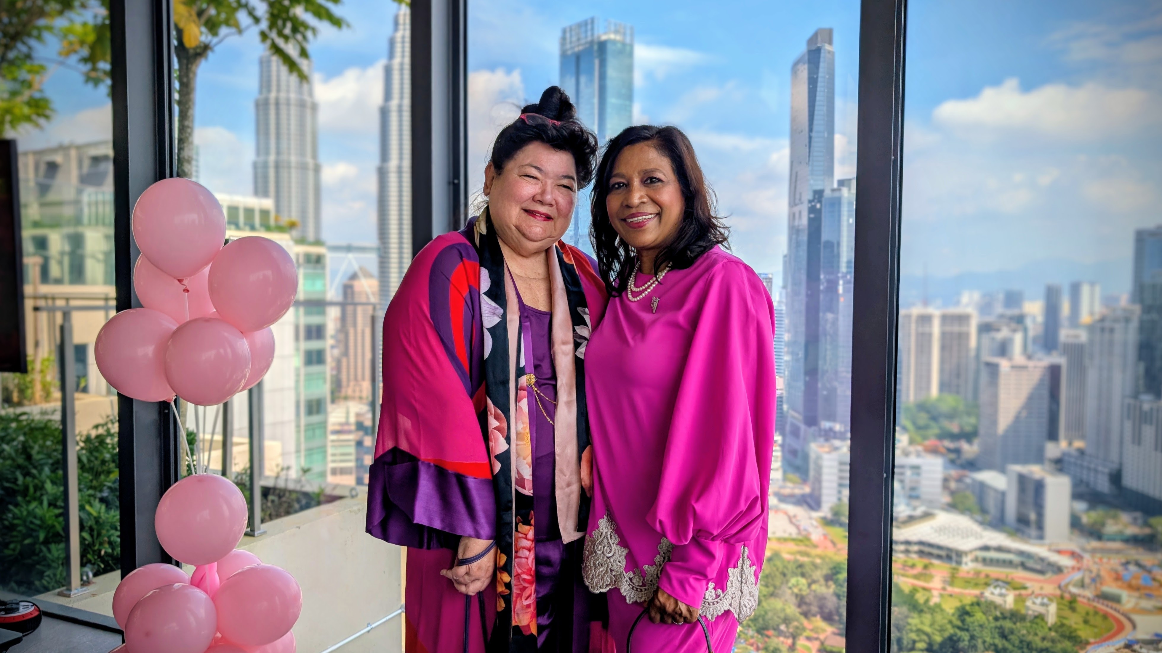 Breast cancer survivor Barbara Allen and Pink Unity President Mahani Kassim shared about their journey as breast cancer survivors Breast cancer survivor Barbara Allen and Pink Unity President Mahani Kassim shared about their journey as breast cancer survivors