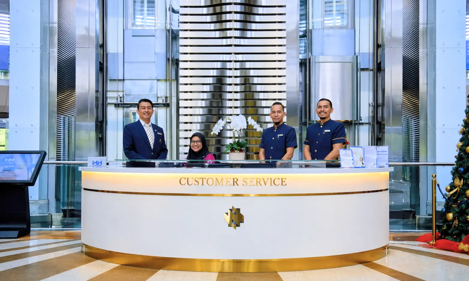 Front lobby in a hospital banner